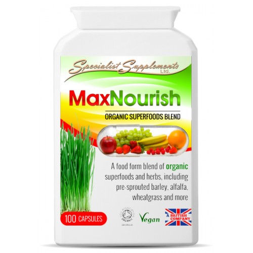 MaxNourish organic whole food supplement capsules Healthy Boost